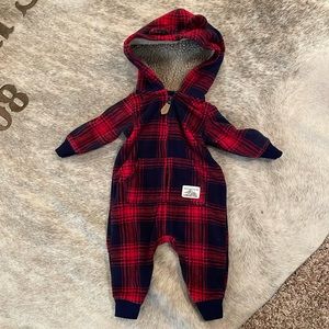 Kids flannel onesie
